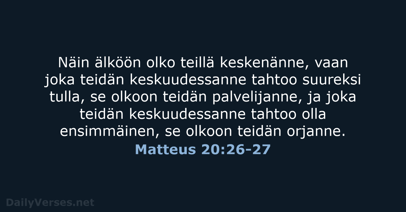 Matteus 20:26-27 - KR38