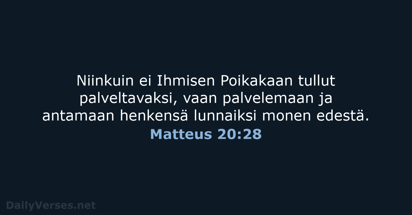 Matteus 20:28 - KR38