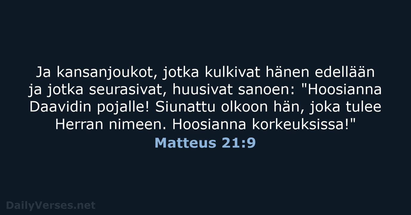 Matteus 21:9 - KR38