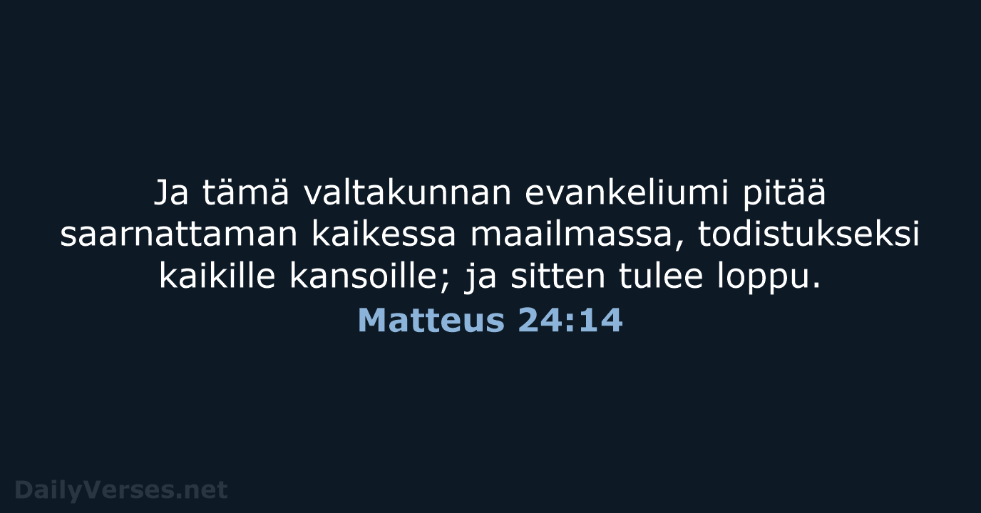 Matteus 24:14 - KR38