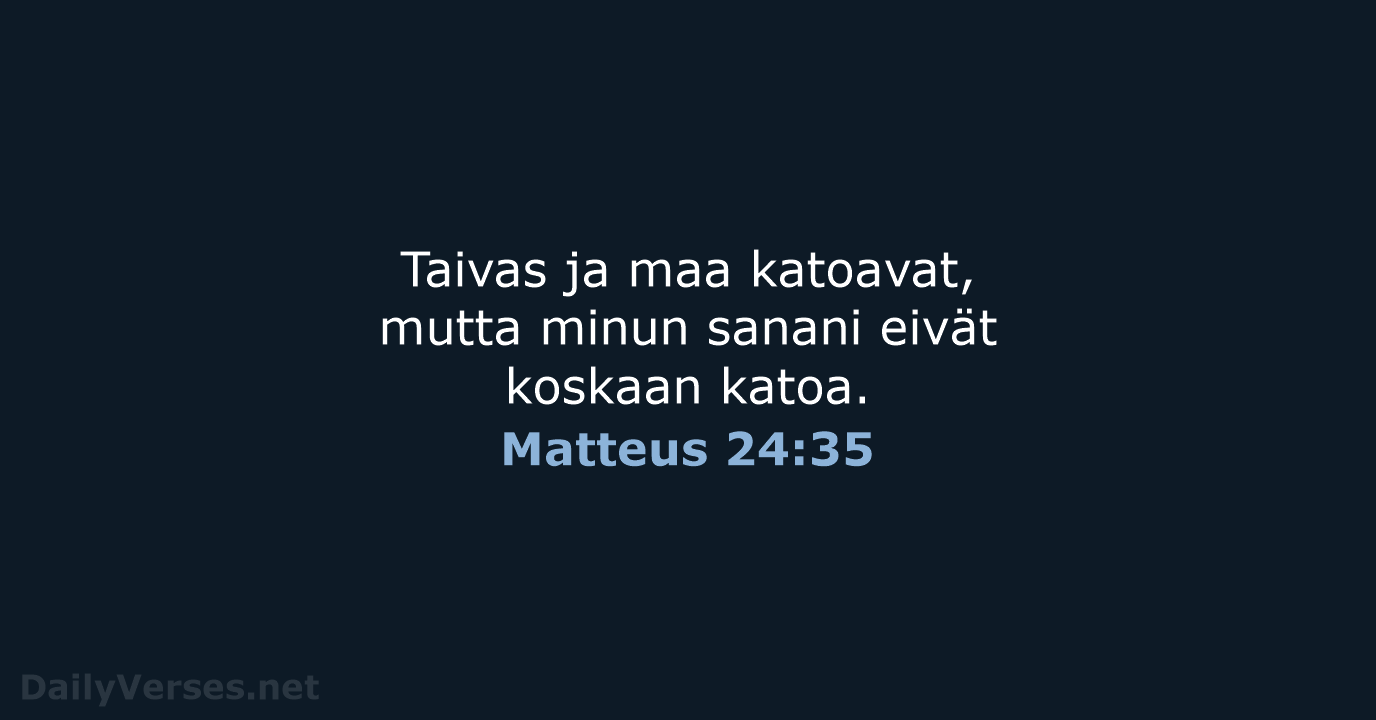 Matteus 24:35 - KR38