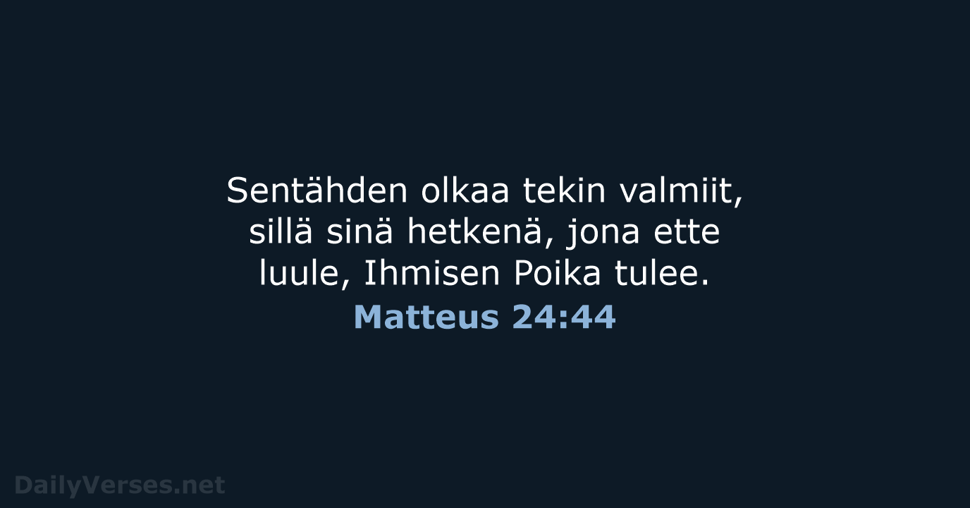 Matteus 24:44 - KR38