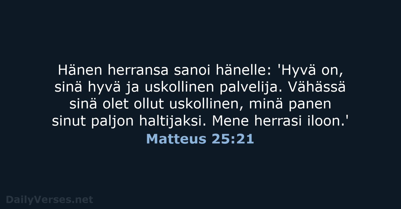 Matteus 25:21 - KR38