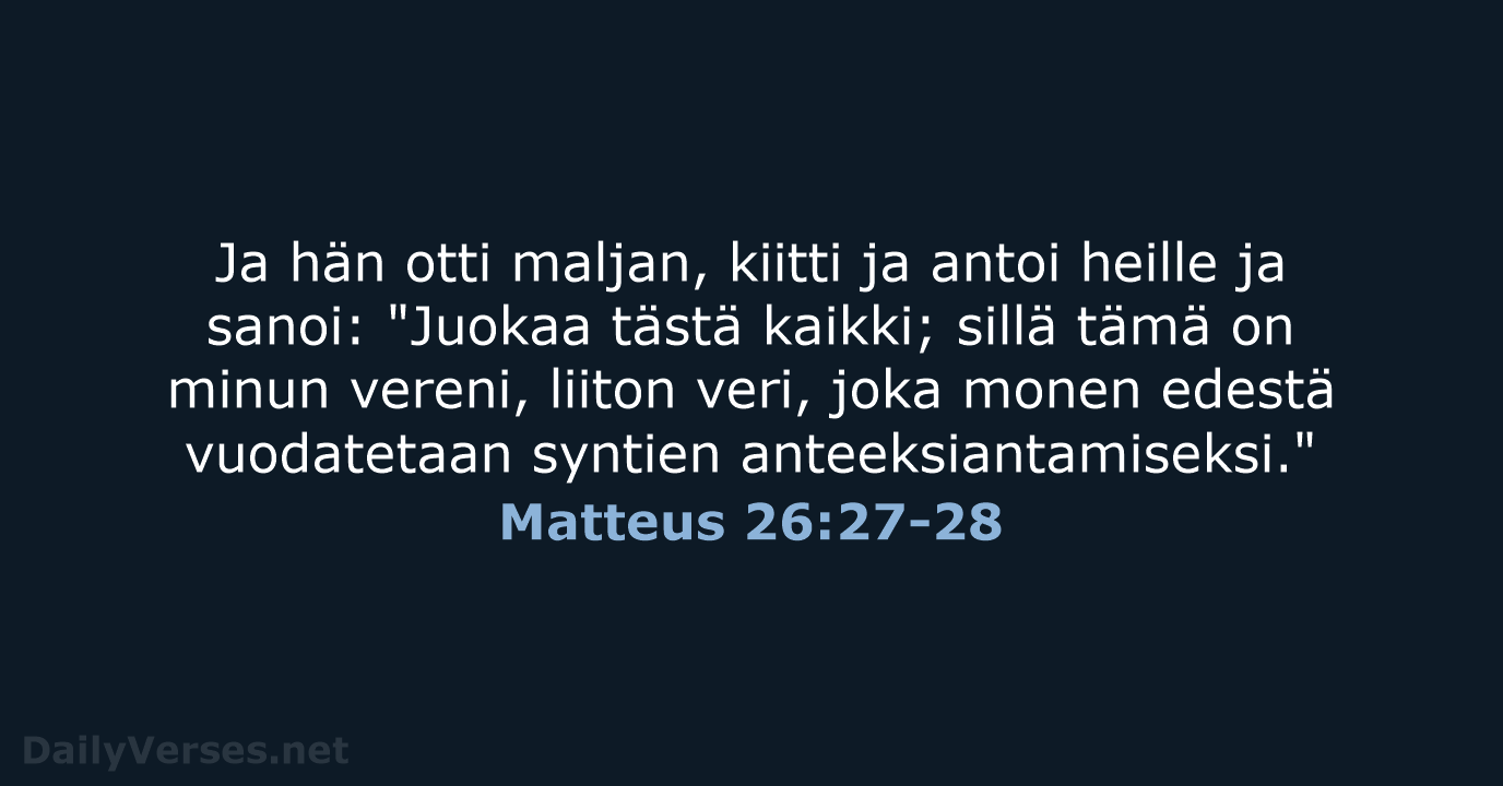 Matteus 26:27-28 - KR38