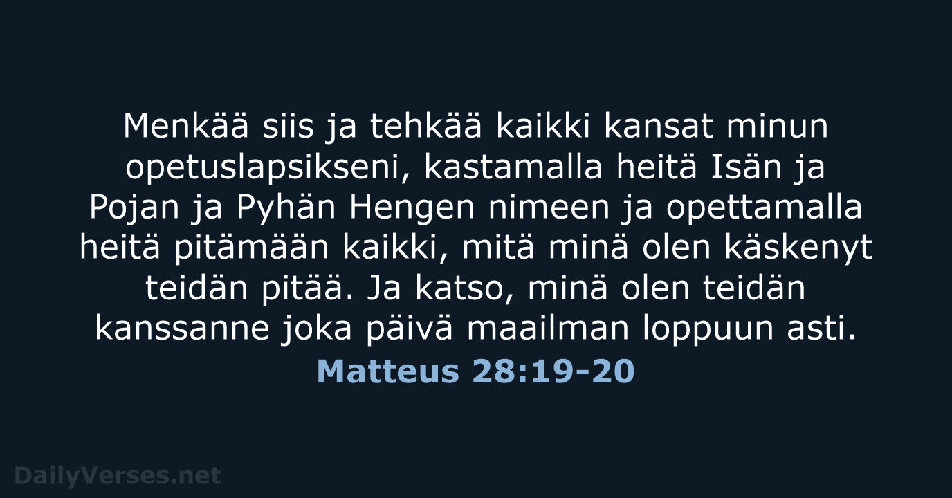 Matteus 28:19-20 - KR38