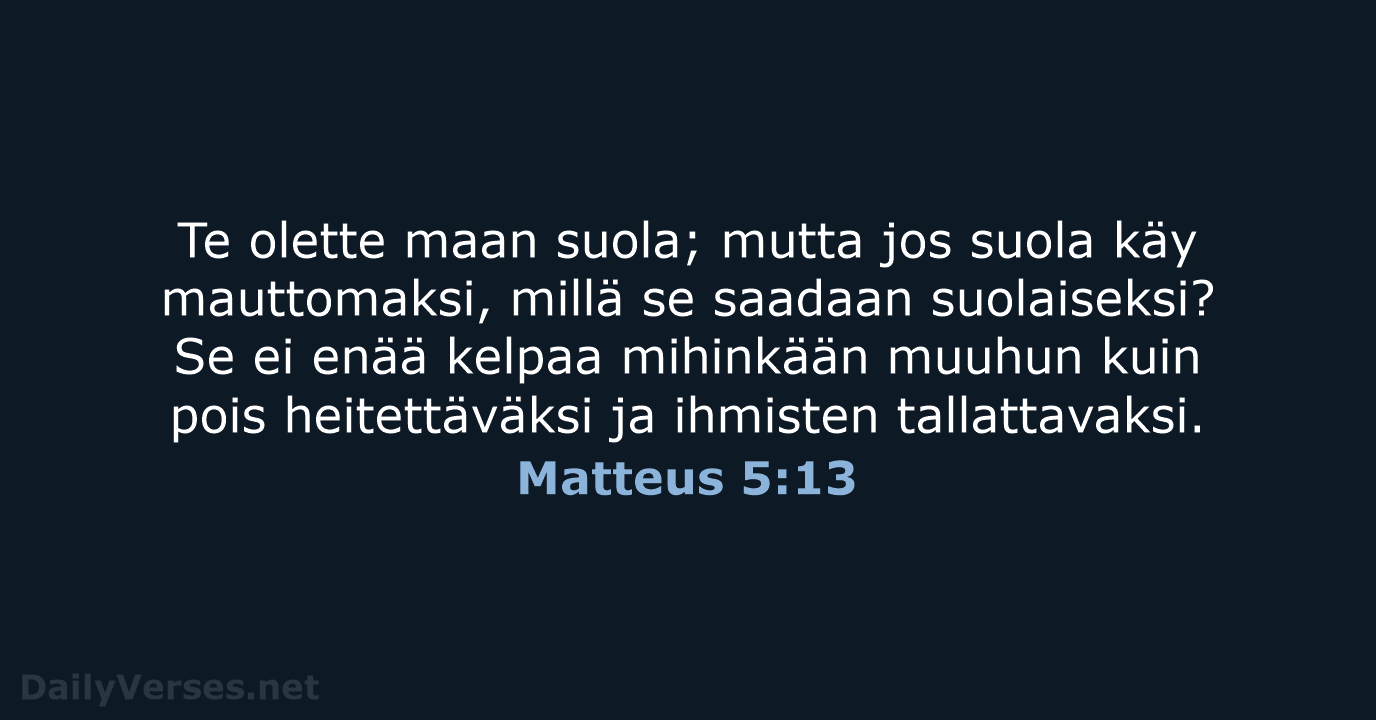 Matteus 5:13 - KR38