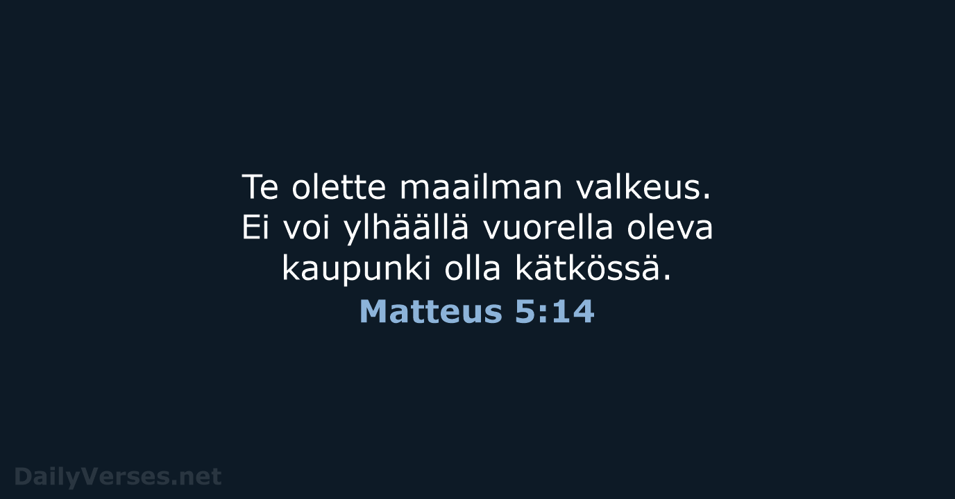 Matteus 5:14 - KR38