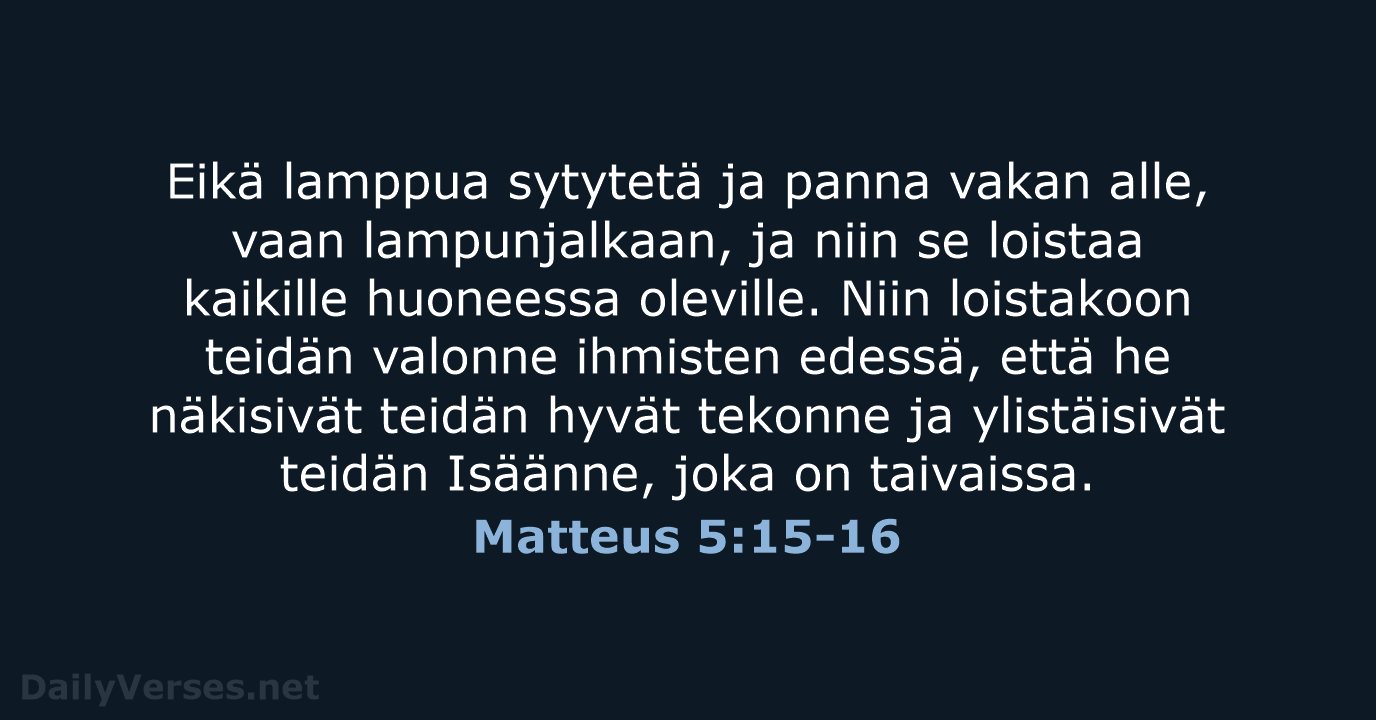 Matteus 5:15-16 - KR38