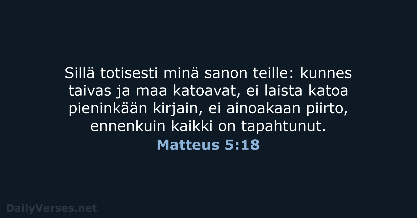 Matteus 5:18 - KR38