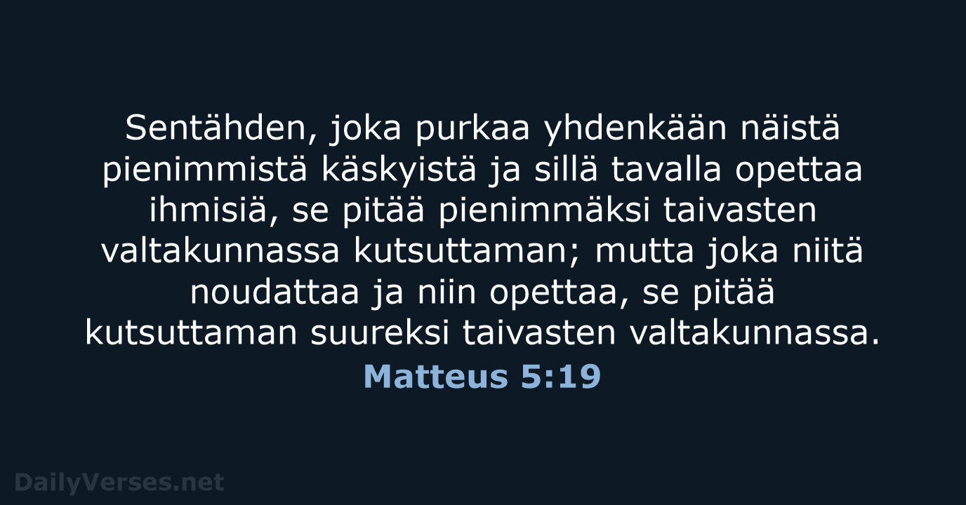 Matteus 5:19 - KR38