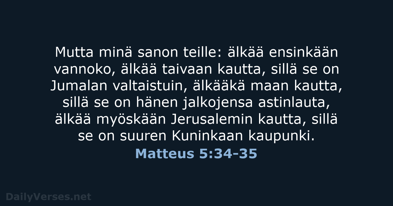 Matteus 5:34-35 - KR38