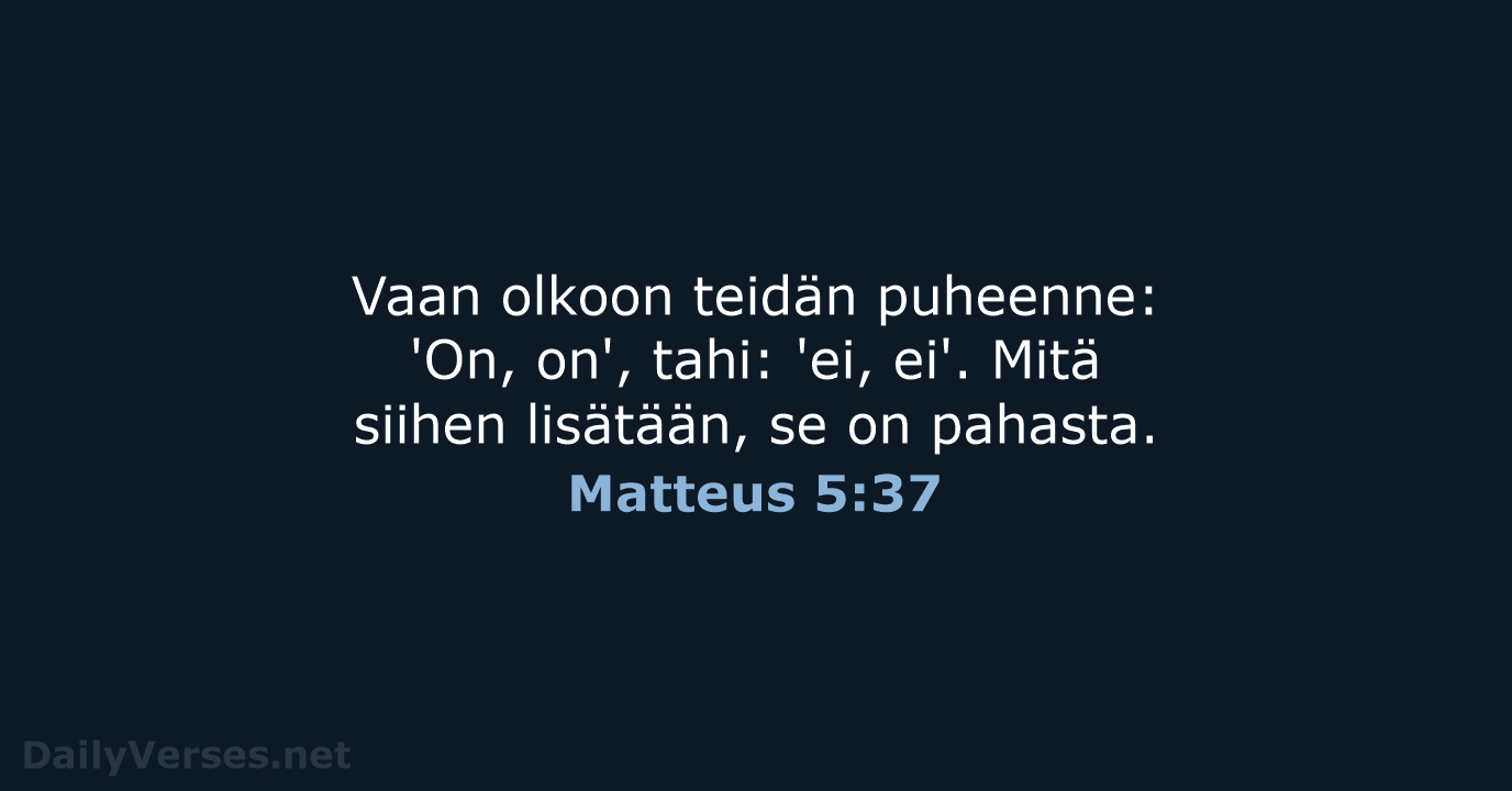 Matteus 5:37 - KR38