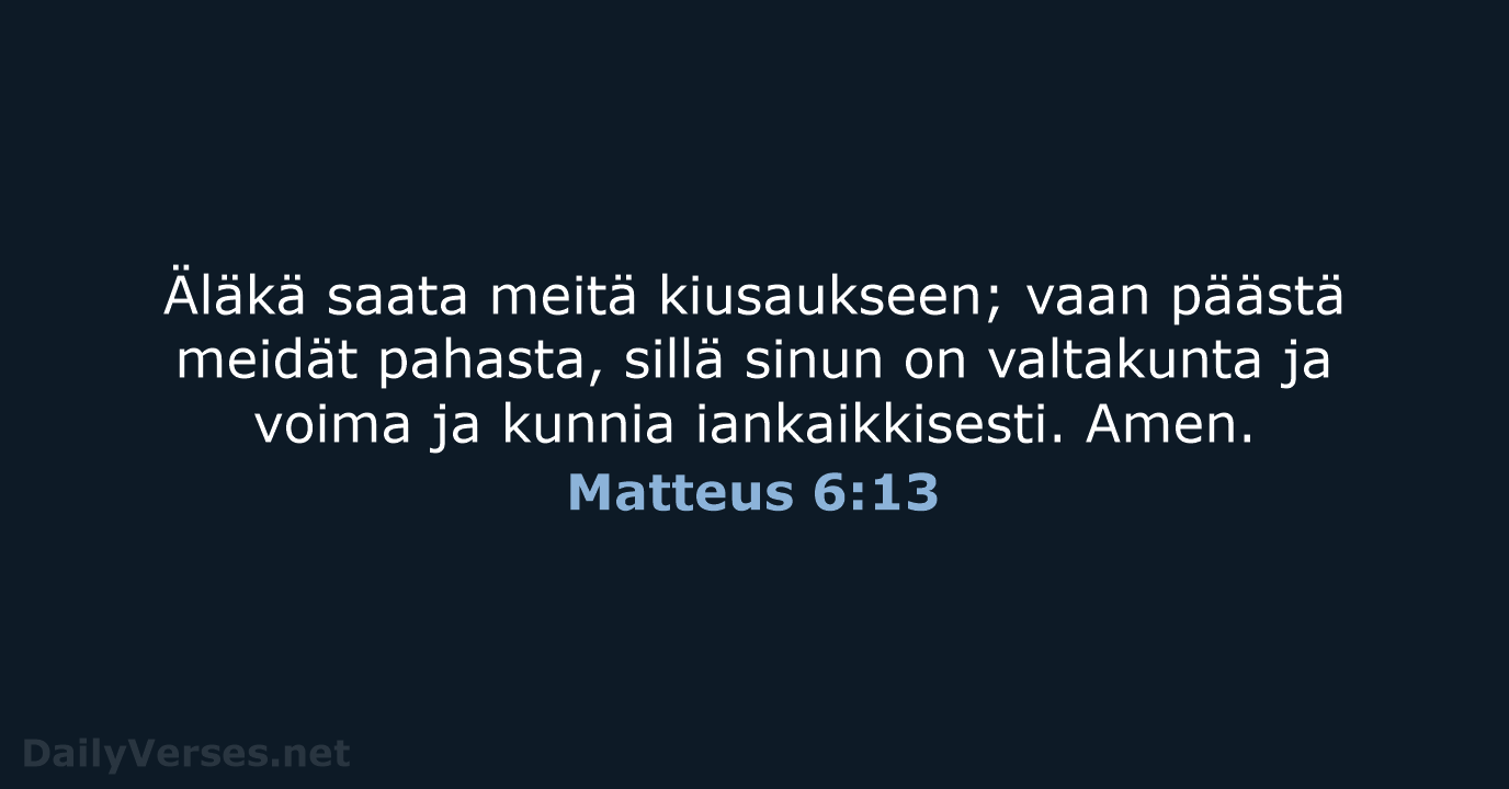 Matteus 6:13 - KR38