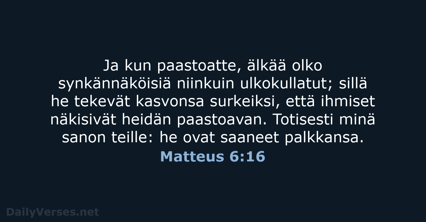 Matteus 6:16 - KR38