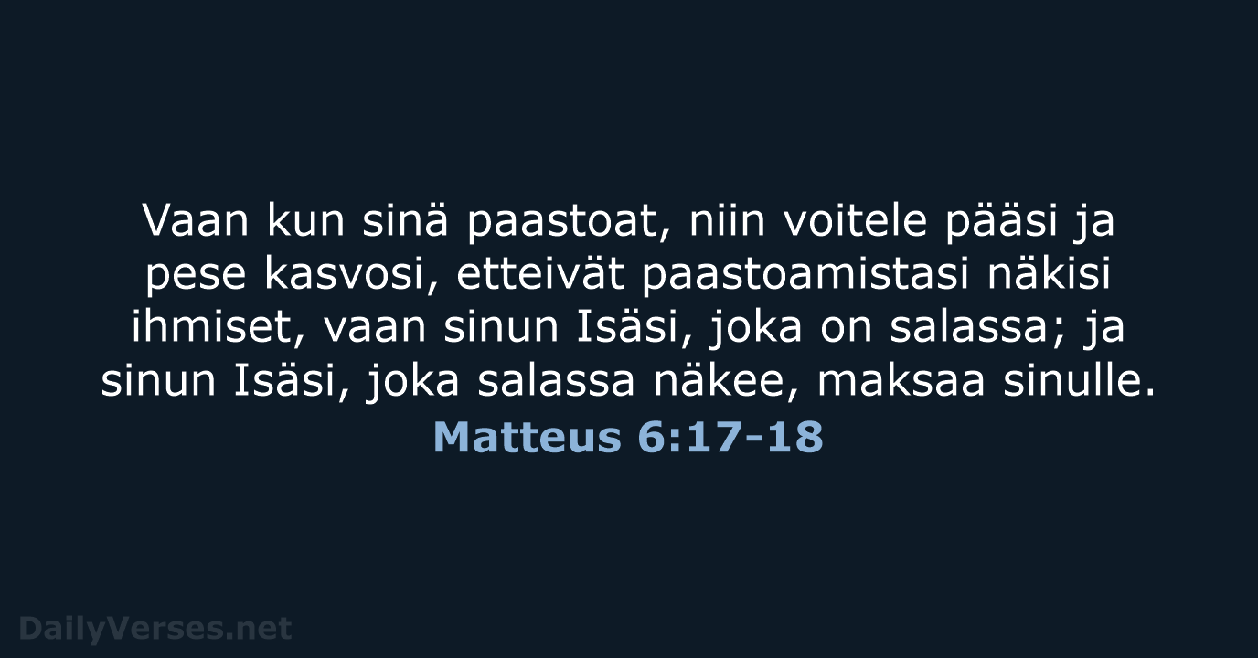 Matteus 6:17-18 - KR38