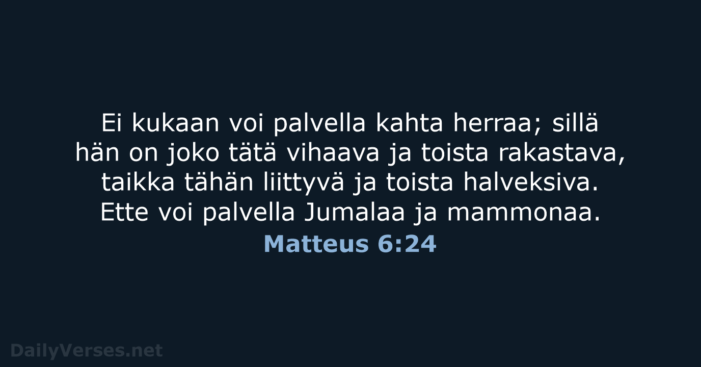 Matteus 6:24 - KR38