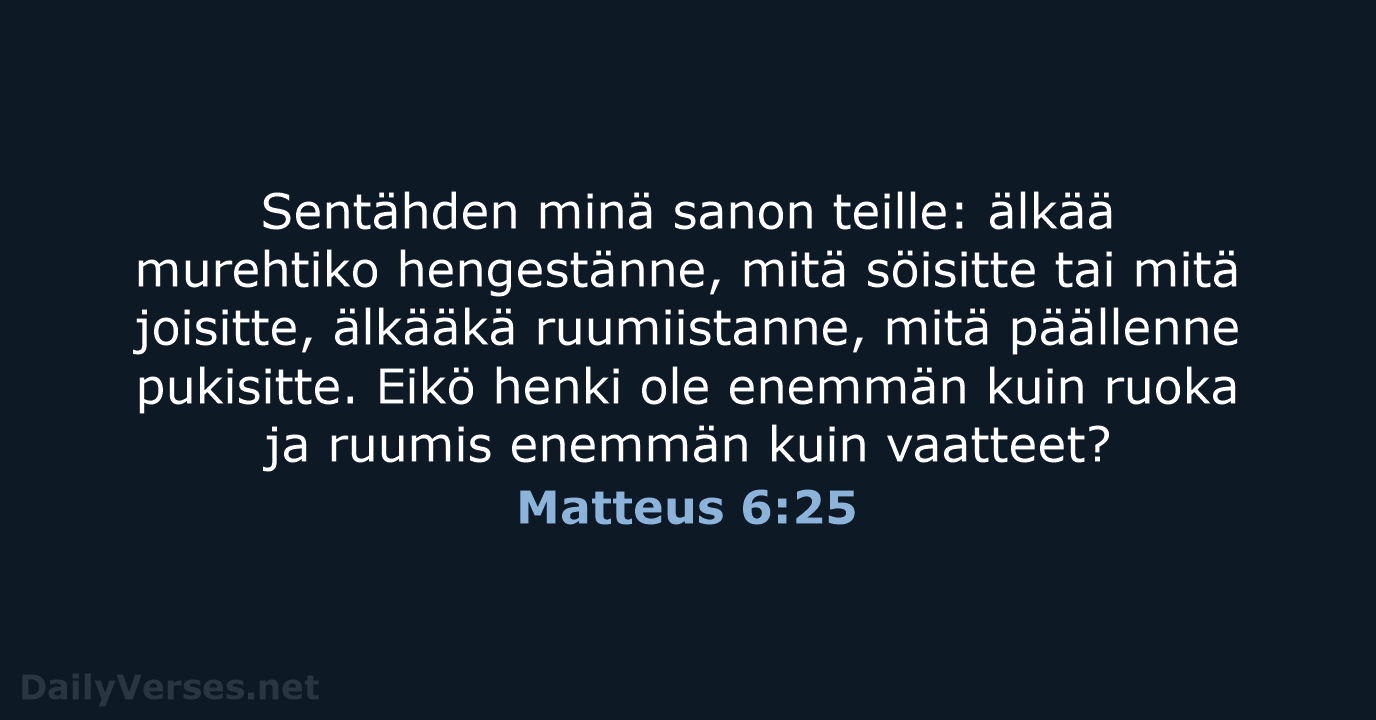 Matteus 6:25 - KR38