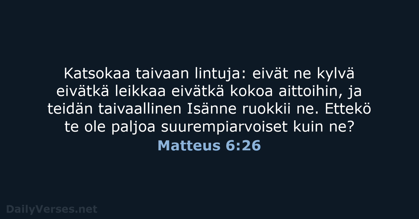 Matteus 6:26 - KR38