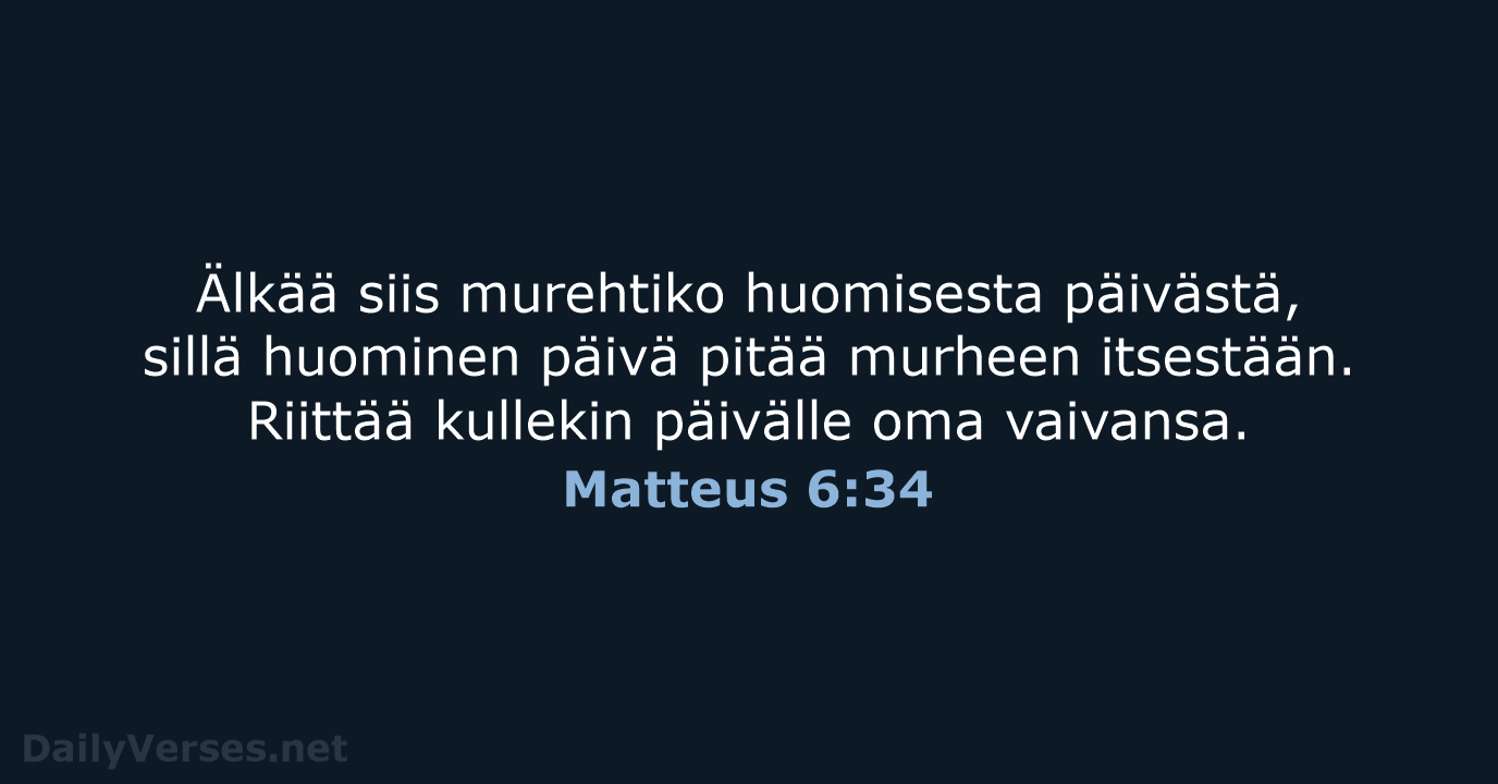 Matteus 6:34 - KR38