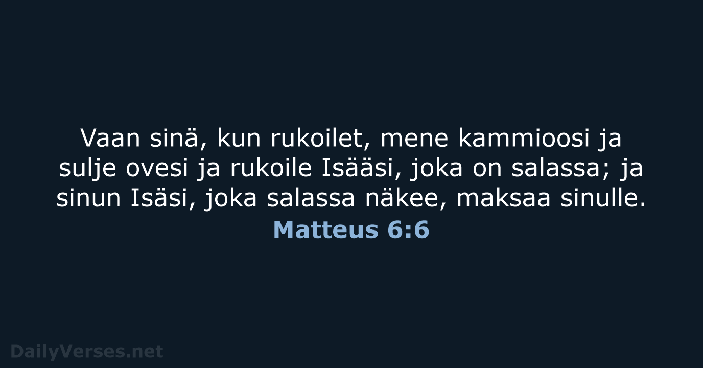 Matteus 6:6 - KR38