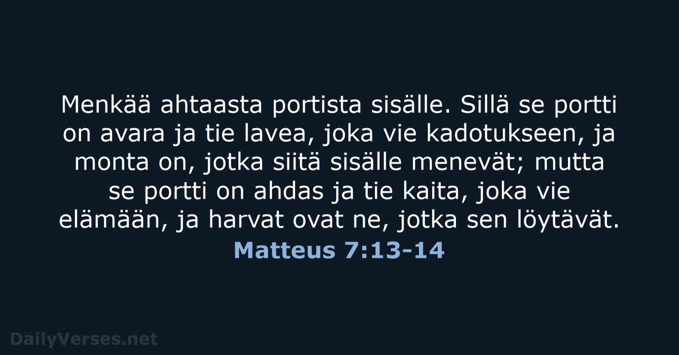 Matteus 7:13-14 - KR38