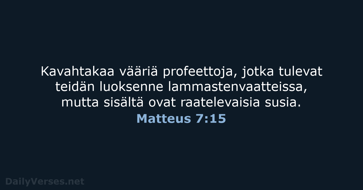 Matteus 7:15 - KR38