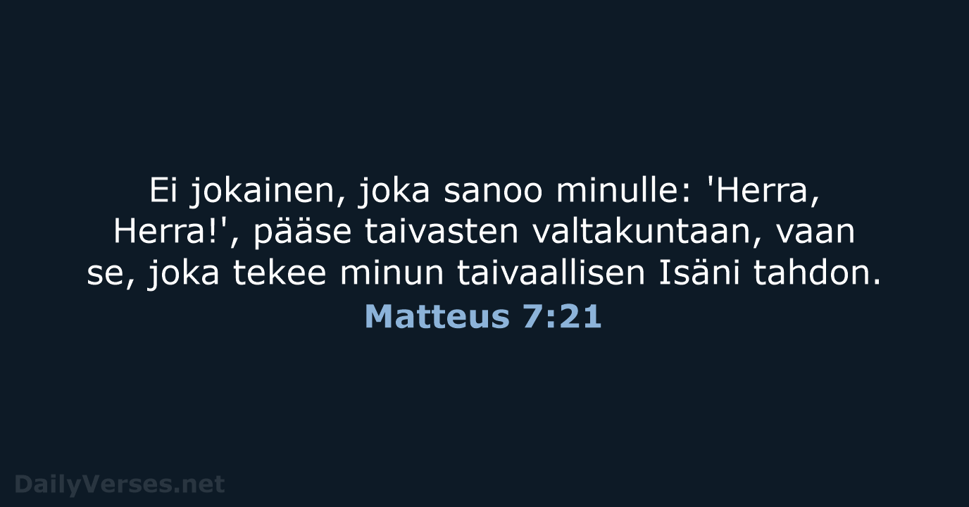 Matteus 7:21 - KR38