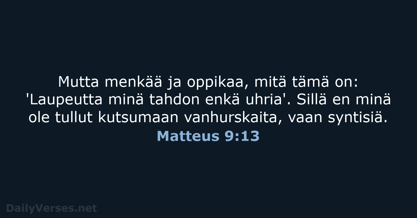 Matteus 9:13 - KR38