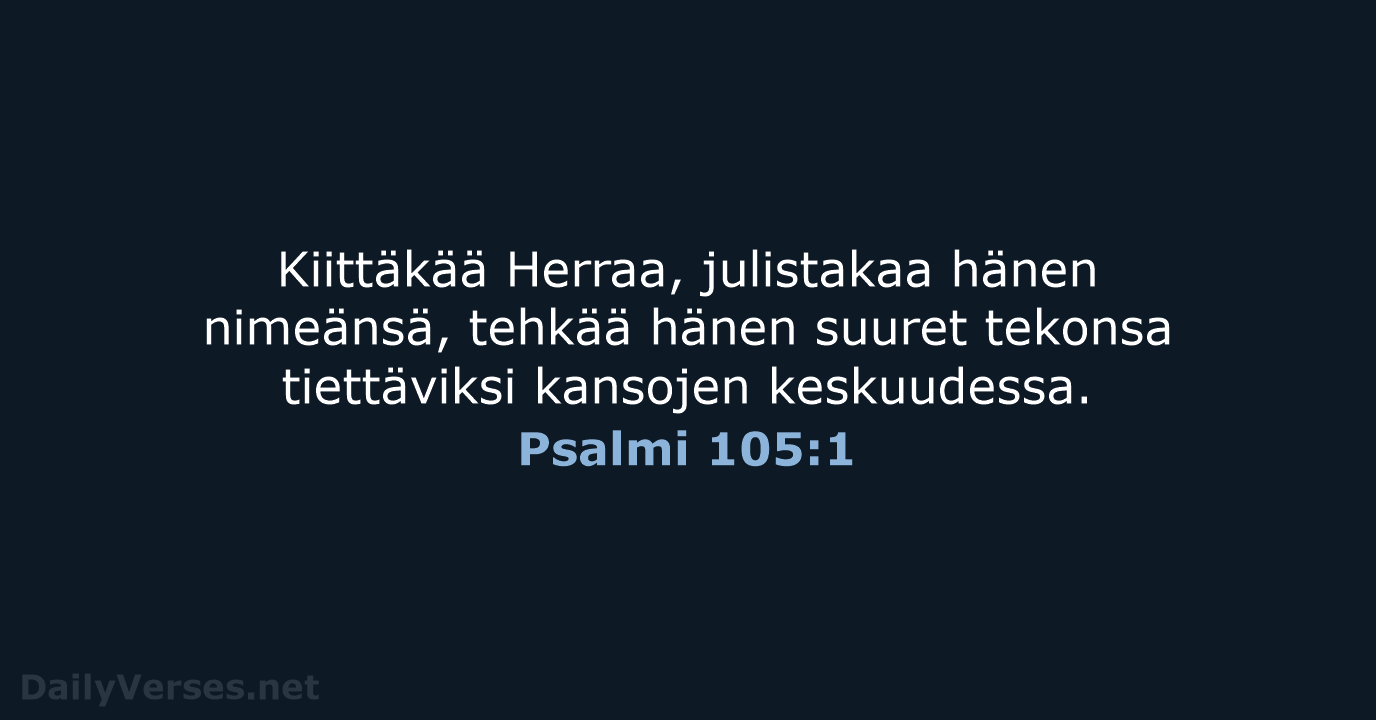 Psalmi 105:1 - KR38