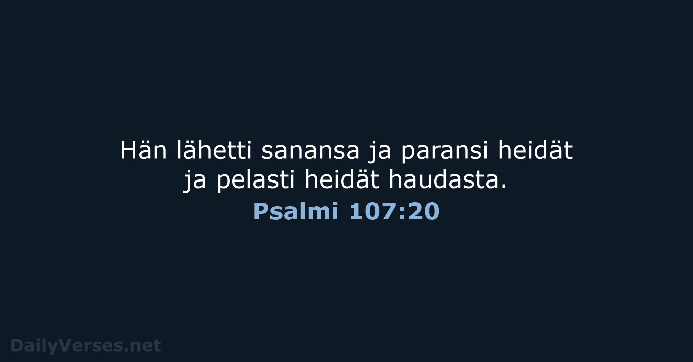 Psalmi 107:20 - KR38