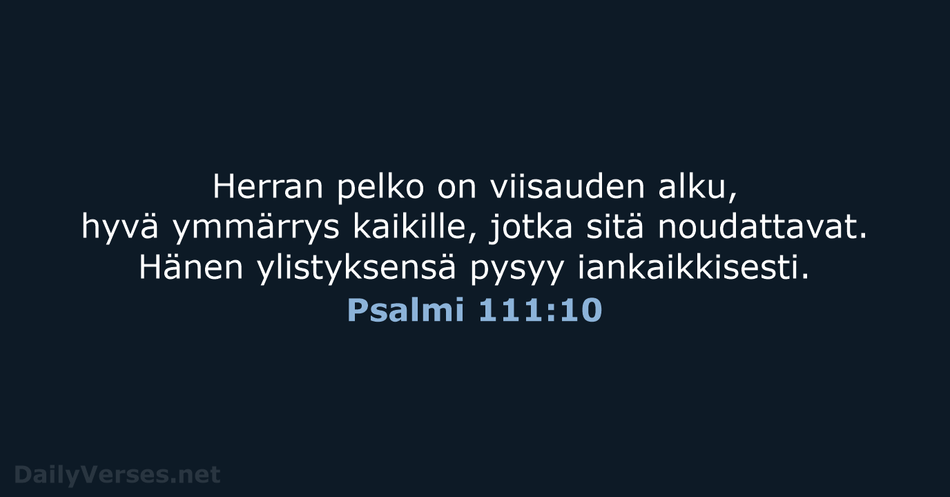 Psalmi 111:10 - KR38