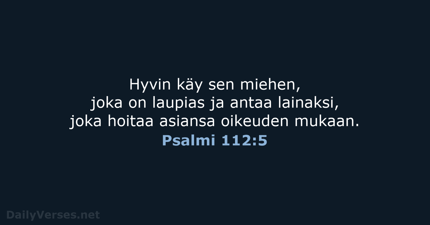 Psalmi 112:5 - KR38