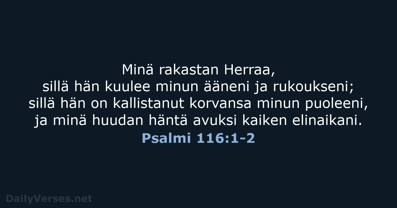 Psalmi 116:1-2 - KR38