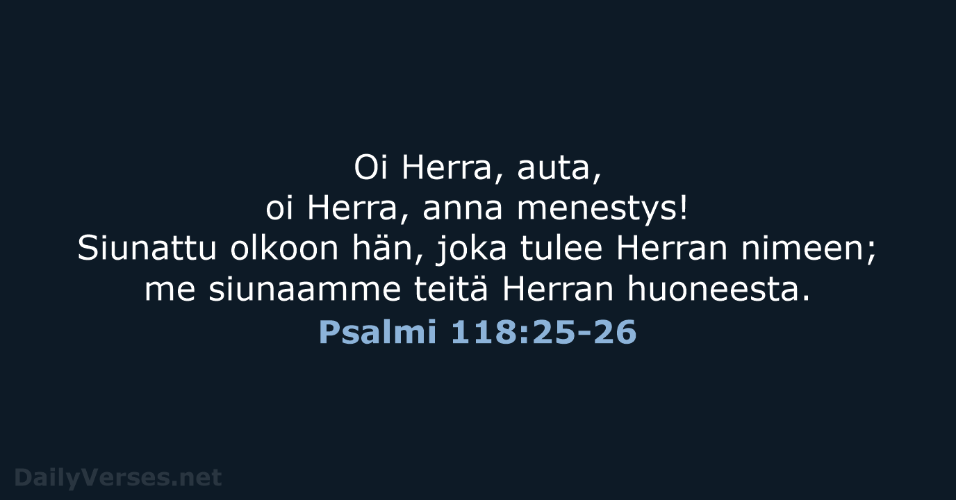 Psalmi 118:25-26 - KR38