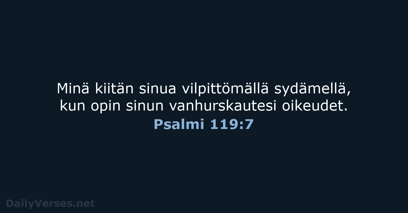 Psalmi 119:7 - KR38