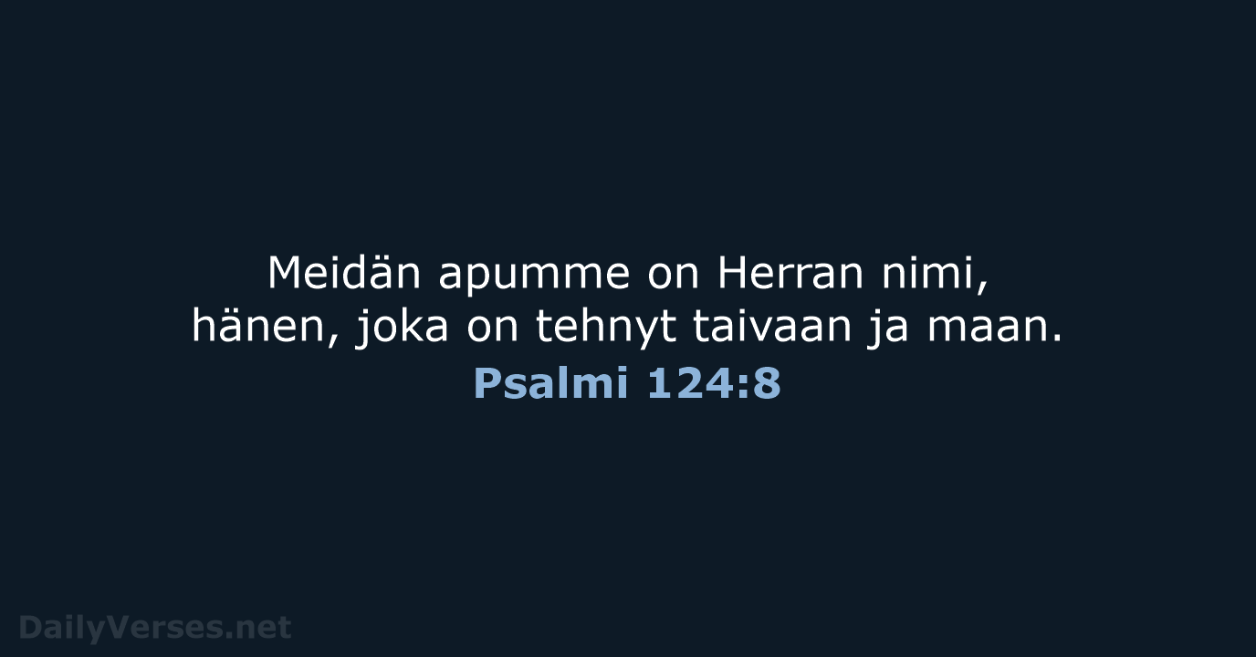 Psalmi 124:8 - KR38