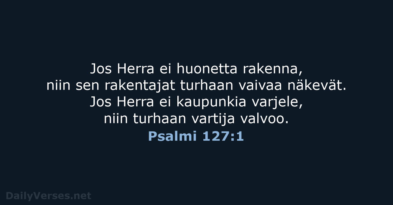 Psalmi 127:1 - KR38