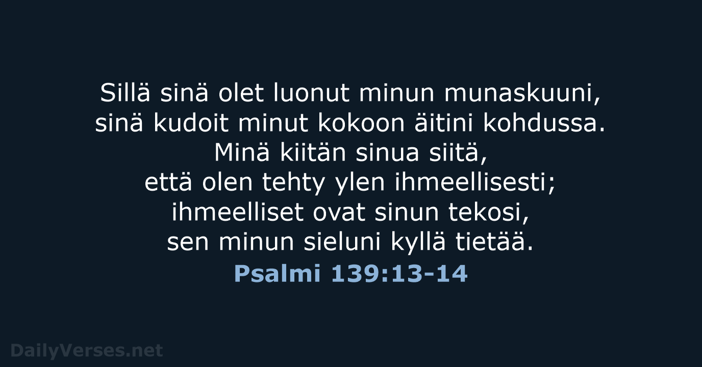 Psalmi 139:13-14 - KR38