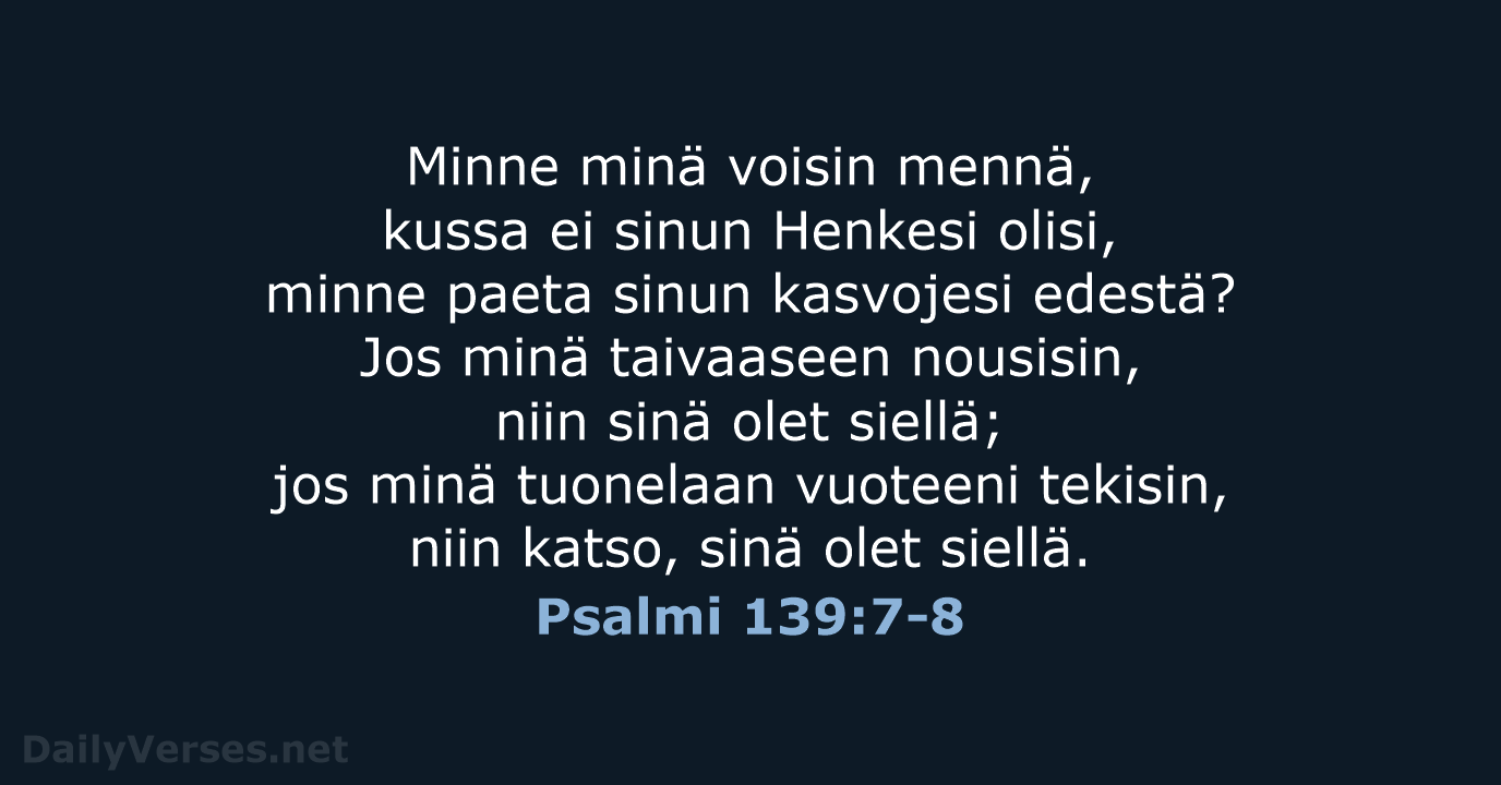 Psalmi 139:7-8 - KR38