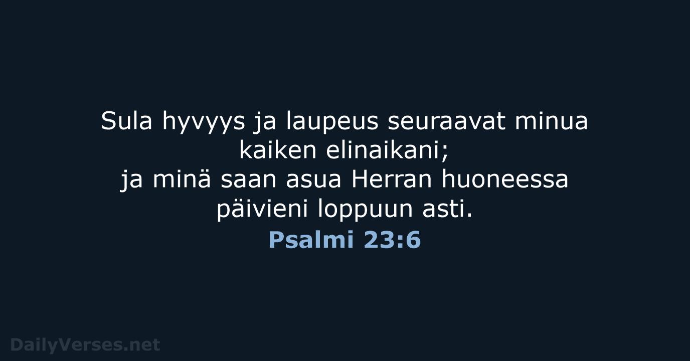 Psalmi 23:6 - KR38