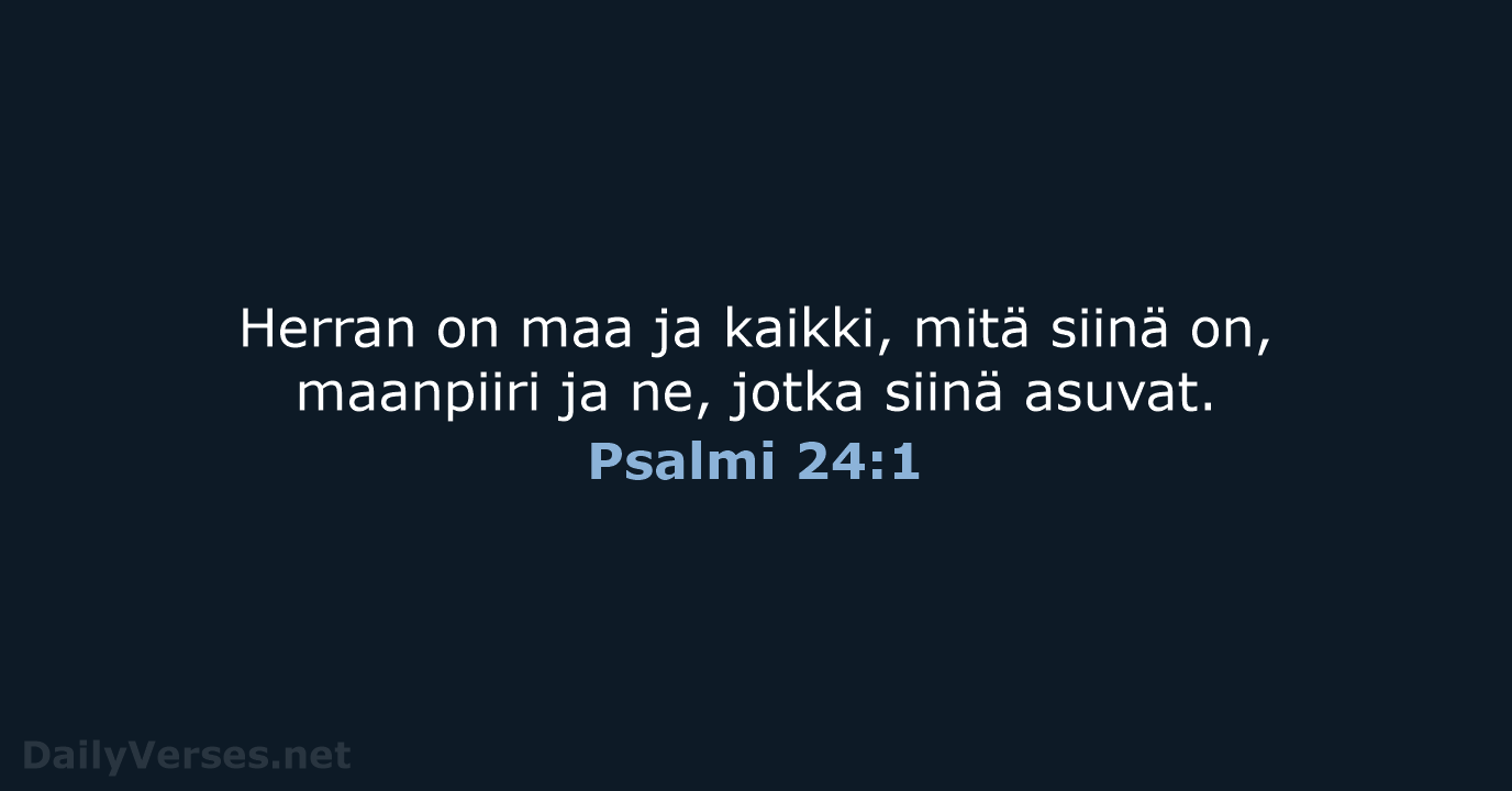 Psalmi 24:1 - KR38