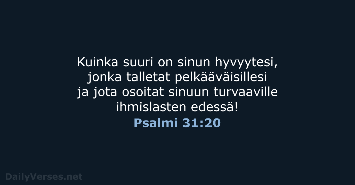 Psalmi 31:20 - KR38