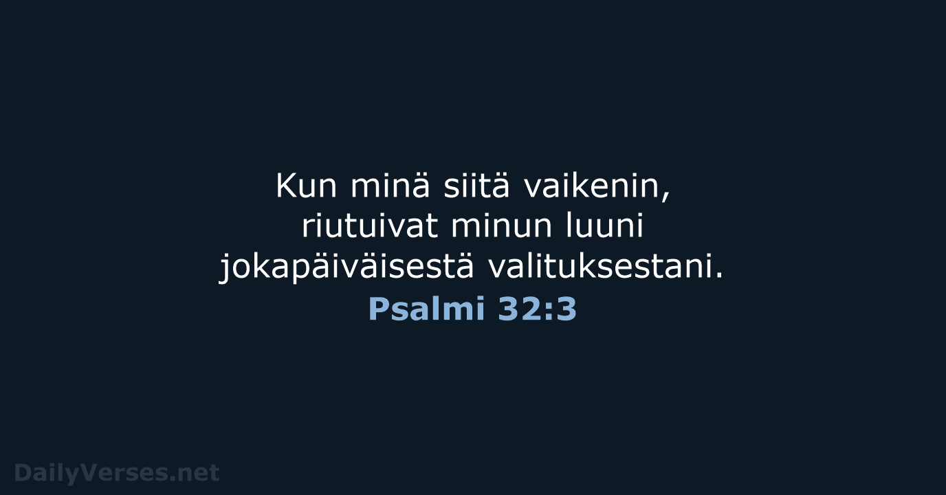 Psalmi 32:3 - KR38