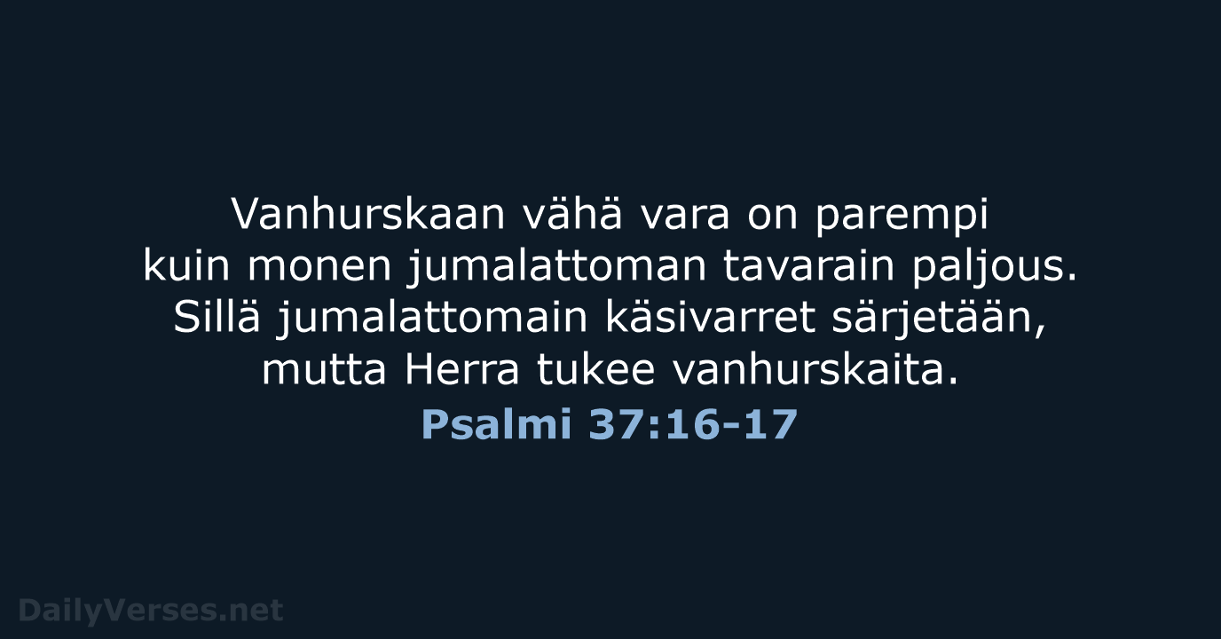 Psalmi 37:16-17 - KR38