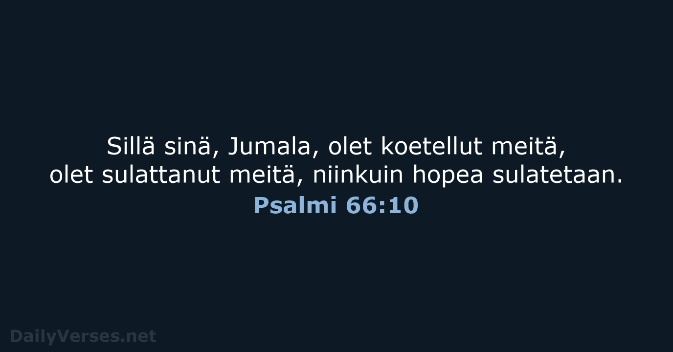 Psalmi 66:10 - KR38