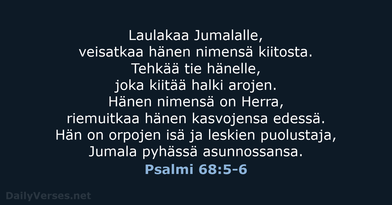 Psalmi 68:5-6 - KR38