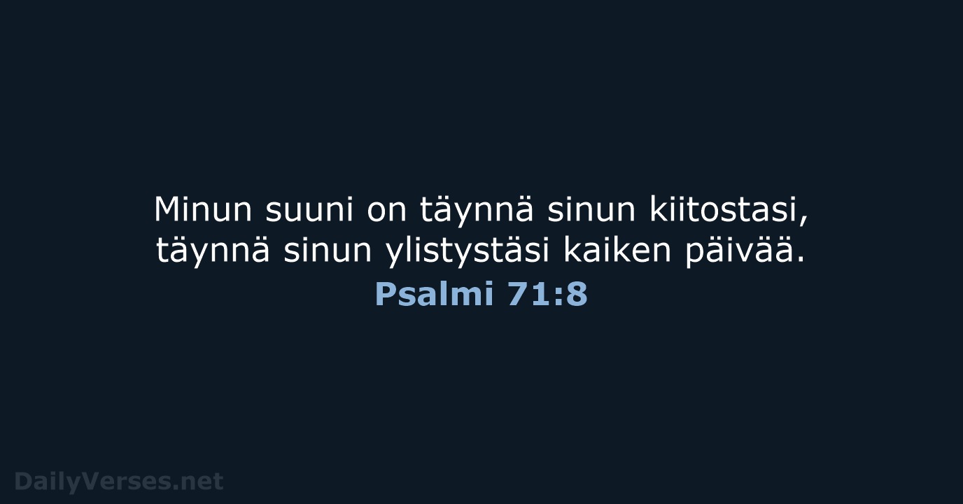 Psalmi 71:8 - KR38