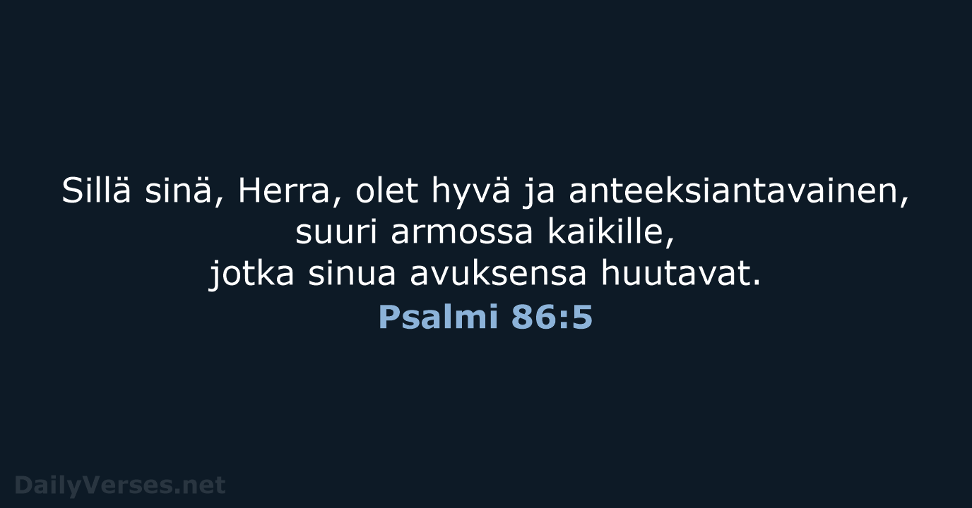 Psalmi 86:5 - KR38