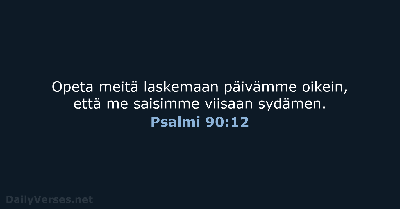 Psalmi 90:12 - KR38