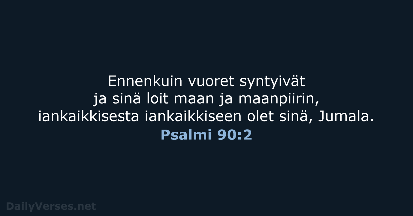 Psalmi 90:2 - KR38